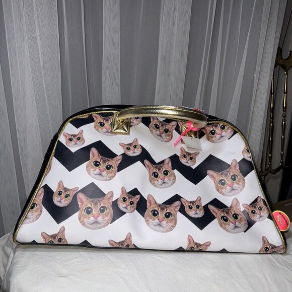 De Kunstboer Cat Overnight Bag Tote Weekend Childless Cat Lady duffle - Picture 15 of 16